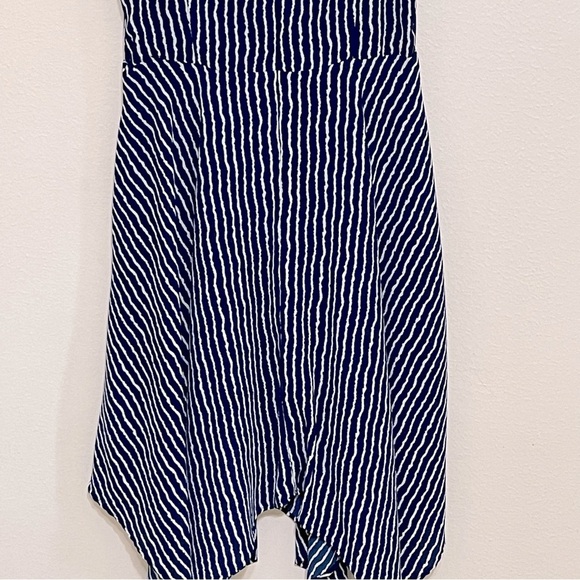 Gaby Skye Striped Dress Hankerchief Hem Size 12 - Picture 6 of 16